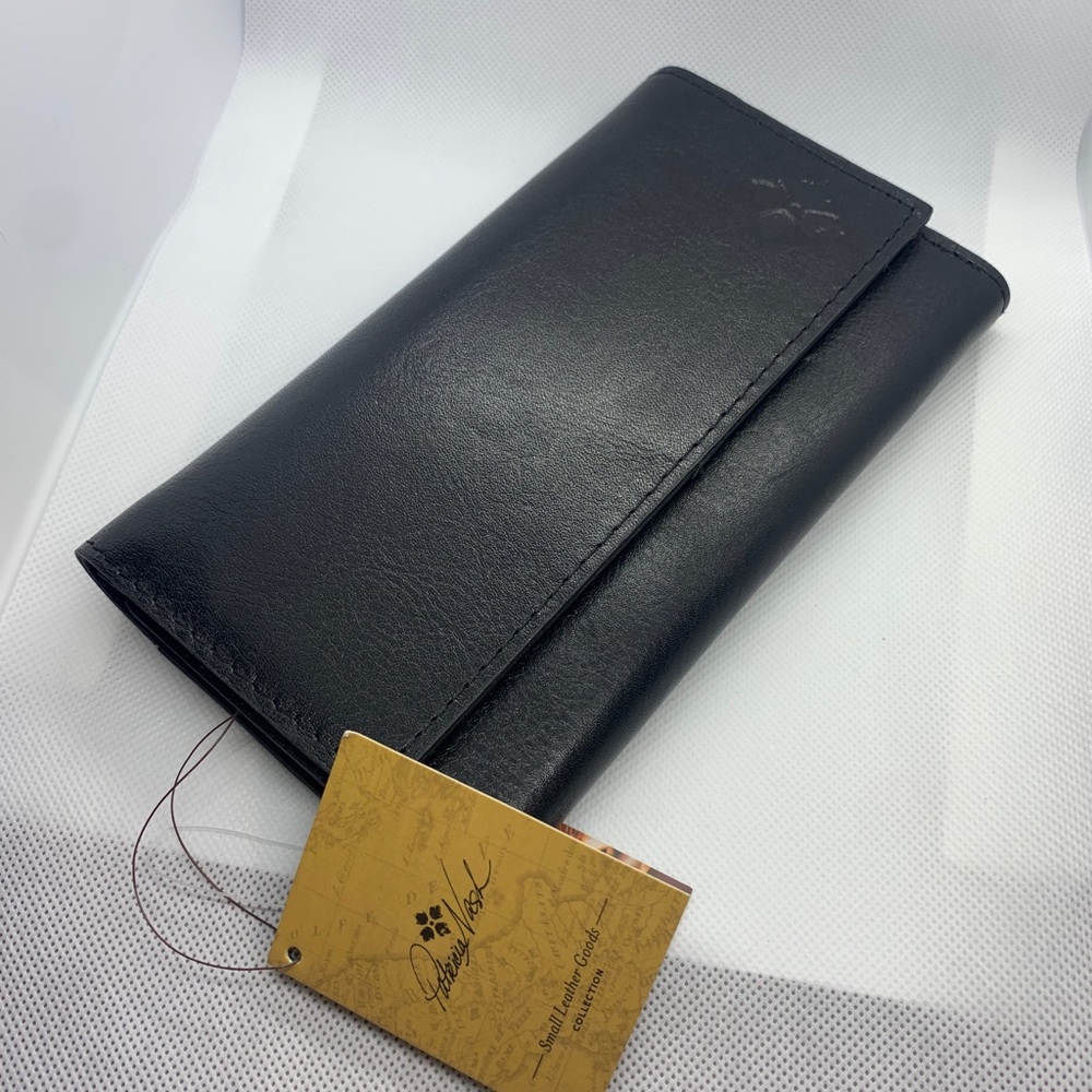 Patricia Nash Very Dark Brown Leather Wallet